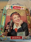 1950’s Vintage Coca-Cola Metal Serving TRAY - old Coca Cola trey soda girl Sign
