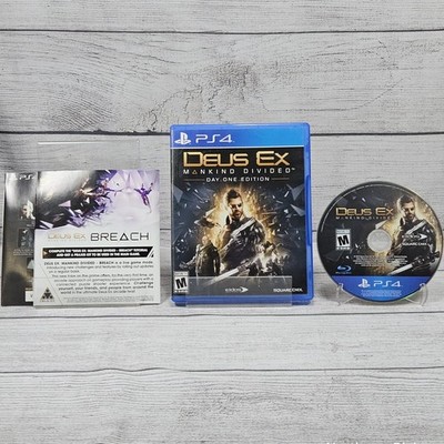 Deus Ex: Mankind Divided [Day One Edition] (Playstation 4, 2016) CIB | Tested