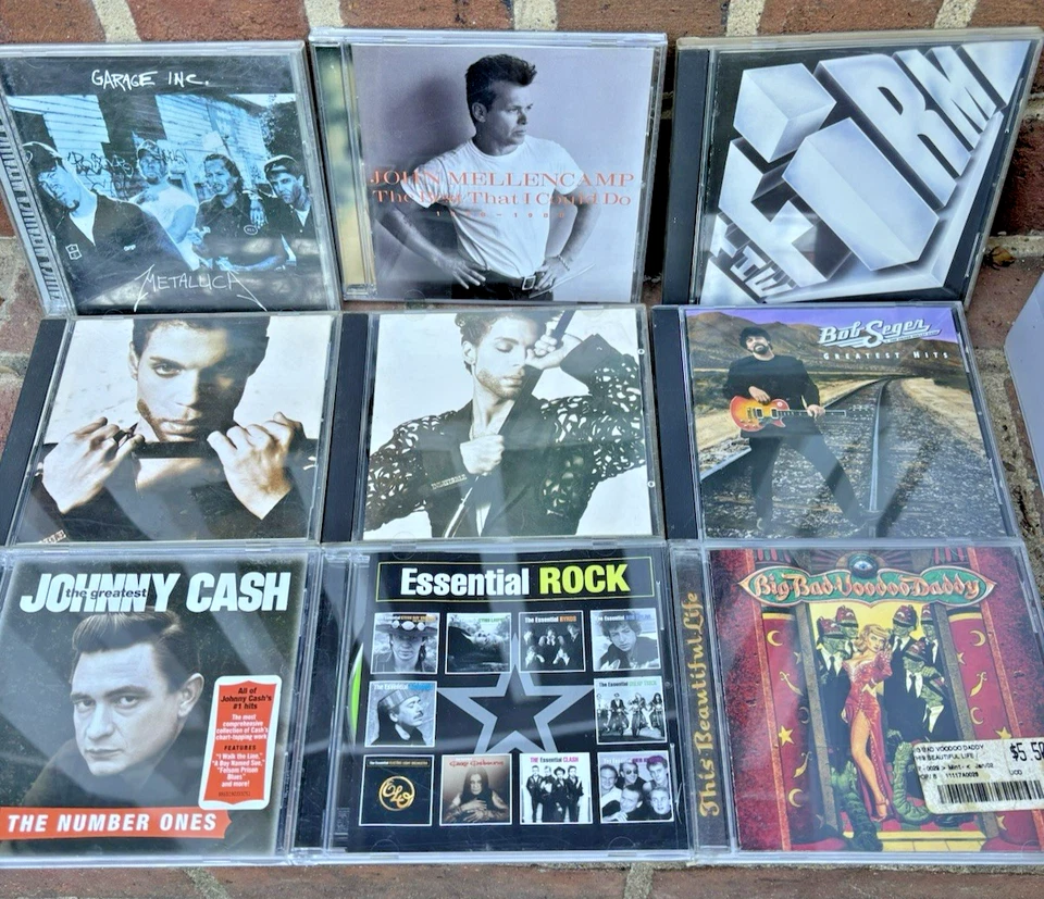 Rock Classic Hard Rock Pop Metal 44 CDs Lot Prince Ozzy Eagles Metallica Rush - Image 2 of 4