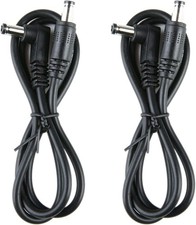 2 Pack Guitar Effect Pedal DC Cable 5.5mm x 2.1mm Power Lead Cord, 2