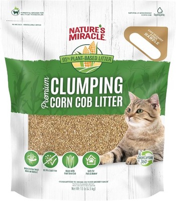 Nature s Miracle Premium Clumping Corn Cob Litter 10 Pounds Made W/ Real Corn