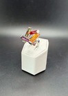 18K White Gold Plated Multicolor Crystal Baguette Abstract Ring Size 6.5 — photo 4