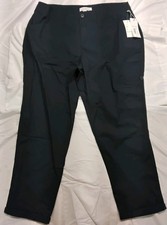 Liz Claiborne Women's Size 12 Navy Blue Pants Straight Leg Elastic Wast New