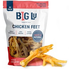 Nail-Free Chicken Feet Dog Chews, 100 Natural Single-Ingredient Treats, Ra...