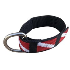 New /Adjustable Scuba Diving Wrist Strap Lanyard Webbing Band With Metal D-Ring