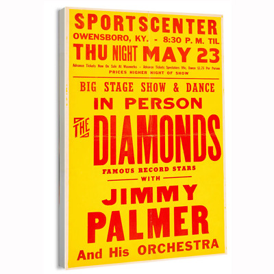 1957 The Diamonds Jimmy Palmer Sports Center Movie Poster or Canvas
