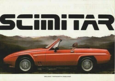 Reliant Scimitar SS1 1987-88 UK Markt Einzelblatt Broschüre 1800 Ti 1600 1400