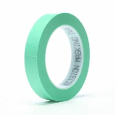 3M Precision Masking Tape 3/4x60yd Green, Acrylic Adhesive, Adheres to Glass