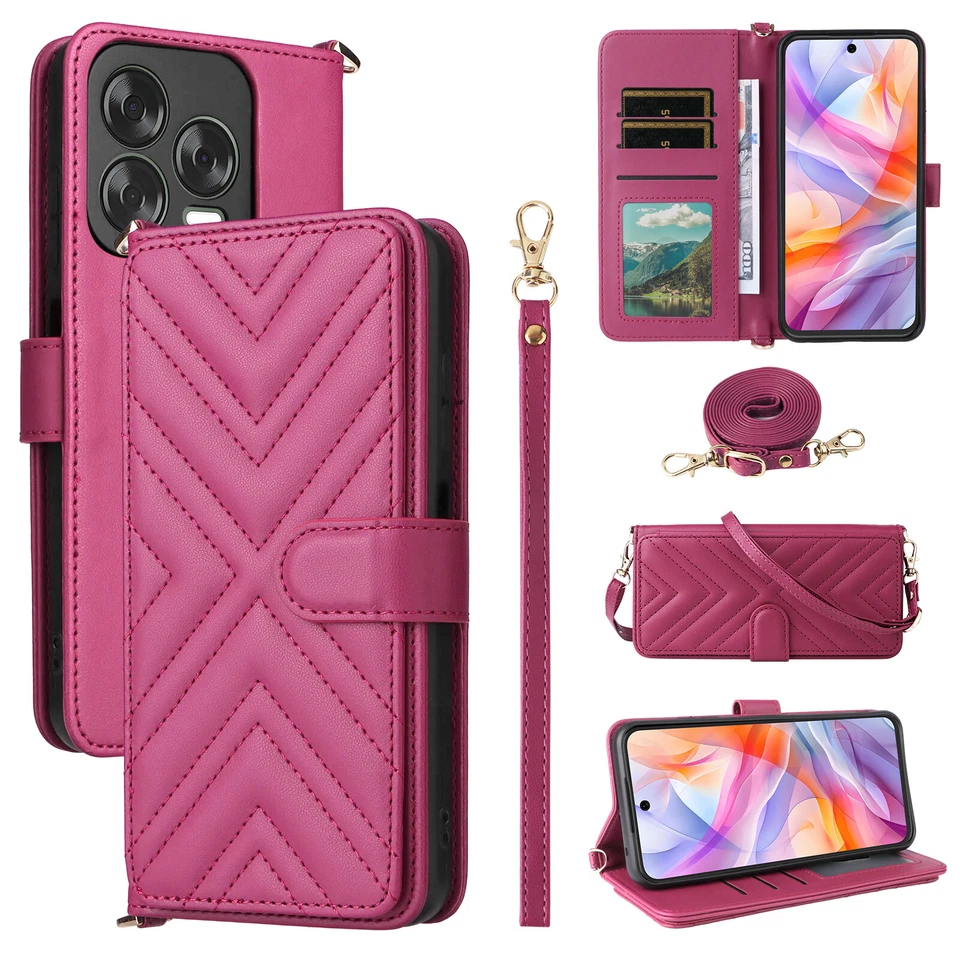 For ZTE Blade V70 Design 4G, Multi-function Flip Leather Wallet Stand Case Cover - Image 4 of 4