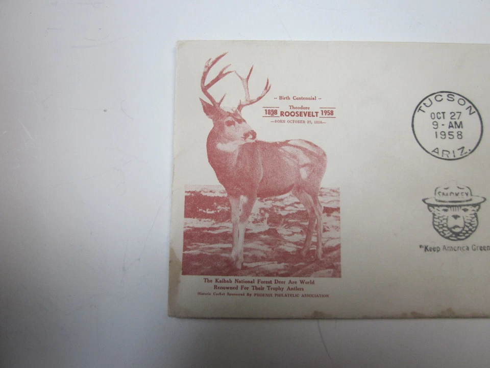 US COVER 1958 FOREST CONSERVATION FDC SCOTT 1122 PHOENIX PHILATELIC ASSN. CACHET - Image 3 of 3