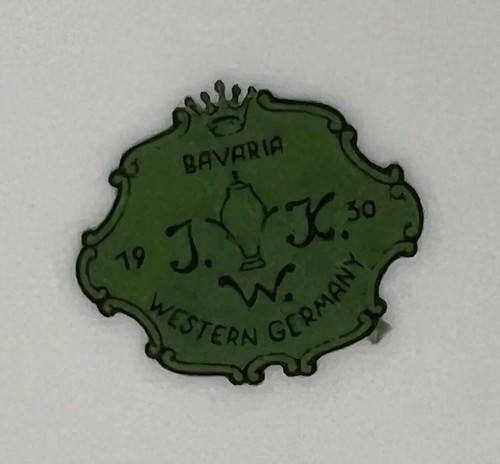 Vintage Bavaria JWK Western Germany Set of 4 Botanical Floral Plates - Picture 8 of 8