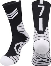 Basketball Socks - Men Women Athletic Running Compression Cushion Team Number