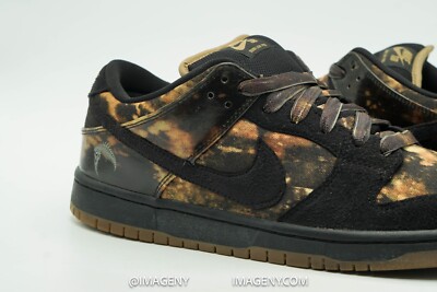 NIKE DUNK SB LOW USED SIZE 9.5 PUSHEAD 2 BLACK FILBERT 536356-002