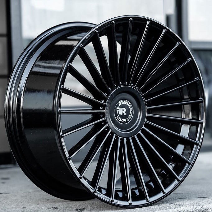 22” RF22 GLOSS BLACK STAGGERED WHEELS RIMS FOR MERCEDES