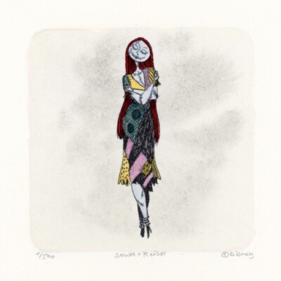Sally Nightmare Before Christmas Sowa & Reiser #D/500 Hand Painted Etching Art 1