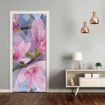 3D Home Art Door Wall Self Adhesive Removable Sticker Flowers Plants Magnolia