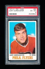1970 OPC HOCKEY 85 GARY DORNHOEFER PSA 6 EX-MINT FLYERS