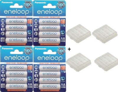 16X Eneloop AA Akkus 1,2V 1900mAh HR06 wiederaufladbar in OVP + gratis Akkuboxen