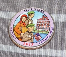 ATB Colorized 2017 p-mint Ellis Island National Park America The Beautiful