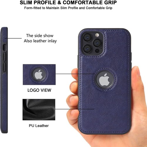 For Apple iPhone 12 12 Pro Max Shockproof Leather Case Slim Non-Slip Grip Cover - Picture 14 of 22