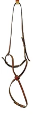BEVAL DOUBLE STITCHED FIGURE 8 SLIDING NOSEBAND HORSE SIZE PRE-OWNED-REPAIRED