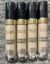 4 Pack Milani Conceal + Perfect Longwear Concealer 125 Light Natural