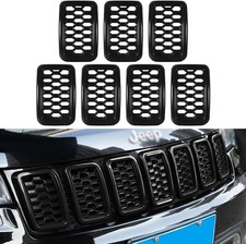 Black Front Grille Inserts Accessories For 17-21 Jeep Grand Cherokee Honeycomb Black Front Grille Inserts Accessories For 17-21 Jeep Grand Cherokee Honeycomb