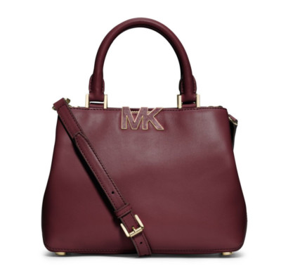 Michael Kors Florence Small Satchel Leather Red Claret *Non Outlet