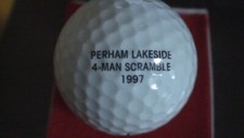 Vintage 1997 Perham Lakeside 4-Man Scramble Golf Ball Titleist DT Wound - L18