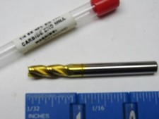 USA 1/4" 4-FLUTE SE CENTER CUTTING SOLID CARBIDE TIN COATED END MILL (5 PCS)