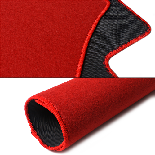 For 16-21 Honda Civic Red Floor Mat Carpet Nylon Front Rear w/ Multicolor Sport - Picture 6 of 7