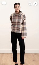 Kal Rieman Houndstooth Wool Blend Kimono Sweater Top size Small