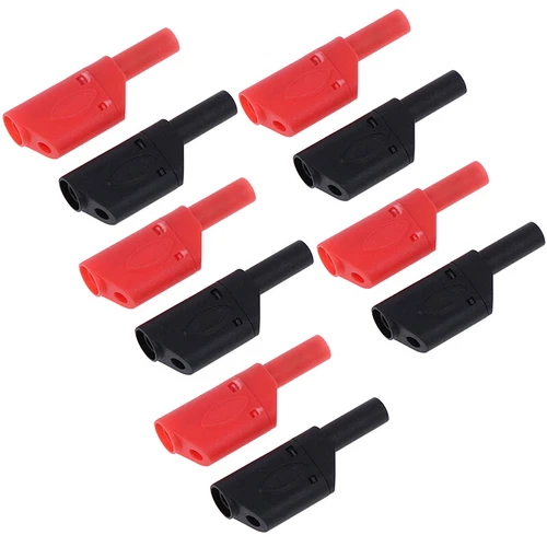20x ummantelte voll isolierte Sicherheit 4 mm Stecker stapelbare Bananenstecker Steckverbinder USA - Bild 18 von 22