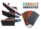 Vacuum Hand Sander + 10 PRONET Strips 70 x125/198/420mm