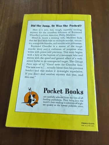 Raymond Chandler THE LADY IN THE LAKE Pocket Book pb 389 First printing! - Picture 5 of 8