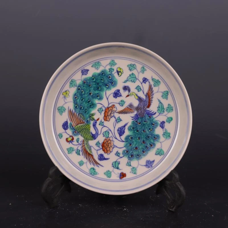 中国美術　民国時代　陶板　クジャク孔雀図 細工　古玩　縁起 骨董品 孔雀板中国古董盘子| eBay