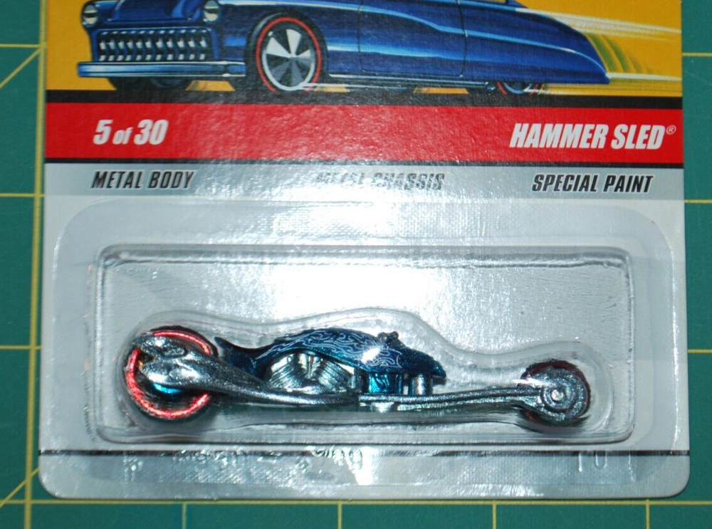 2009 Hot Wheels Classics Series 5 - Hammer Sled - Aqua Blue