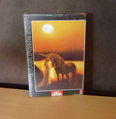Educa Puzzel 500 stuks Eenhoorn vrouw zonsondergang 13411 Enchanted evening