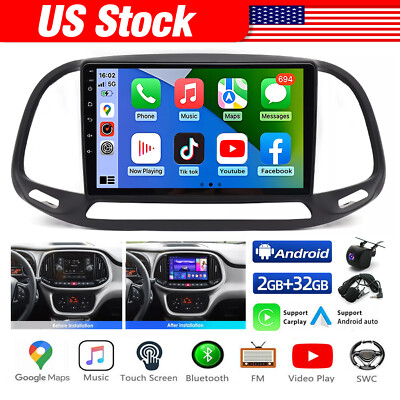 Apple Carplay For Dodge RAM Promaster City 2015-2021 Car Radio Stereo Android 13