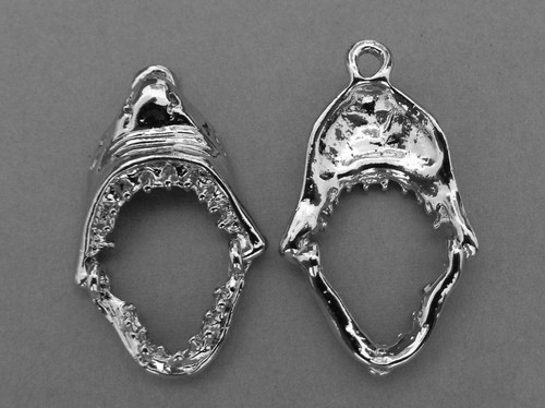 Shark Charms/Silver Tone/Made in USA/ Set of 10 pcs. - Picture 23 of 39