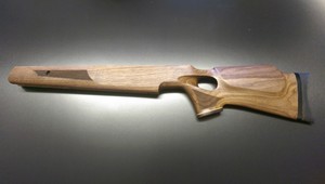 Custom-stock-CS700-T-hole-Walnut-R-H-std-check-Rosewood-cap-Adjust-pad-Example