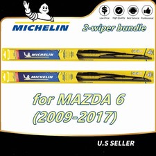 2x Michelin Wiper Blades Set For Mazda 6 - 2009-2017- Direct Fit Pair Front