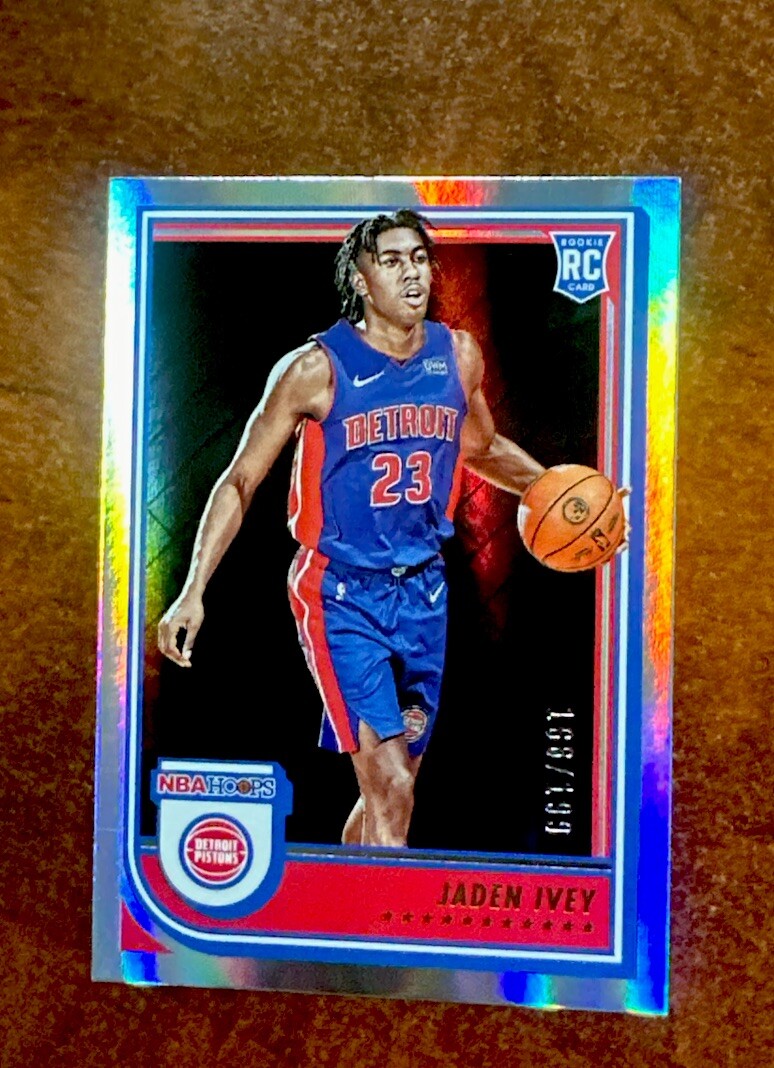 2022-23 Panini NBA Hoops Jaden Ivey Premium Silver Holo #235 Rookie RC /199