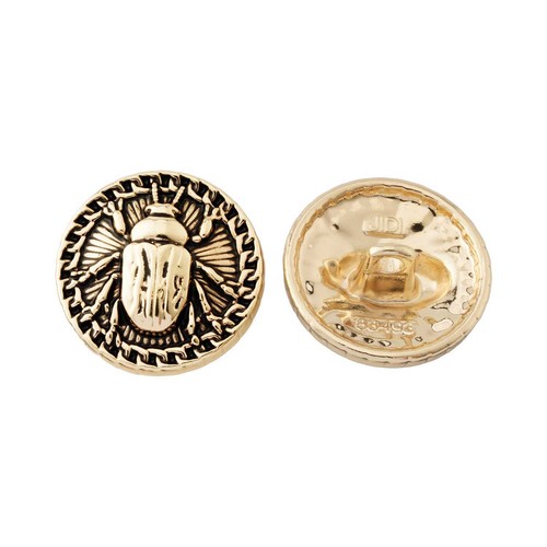 Beetle Pattern Metal Decorative Button, Vintage Style for Clothing & Crafts DIY - Picture 2 of 10