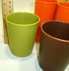 Set of 6 VTG Tupperware Harvest Colors Tumblers Cups Stackable 1251, 117, 873 — photo 2