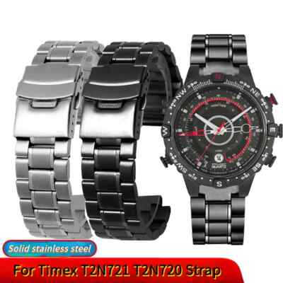 Stainless Steel Watch Strap for Timex T45601 T2N720 T2N739 Compass Watchband Men