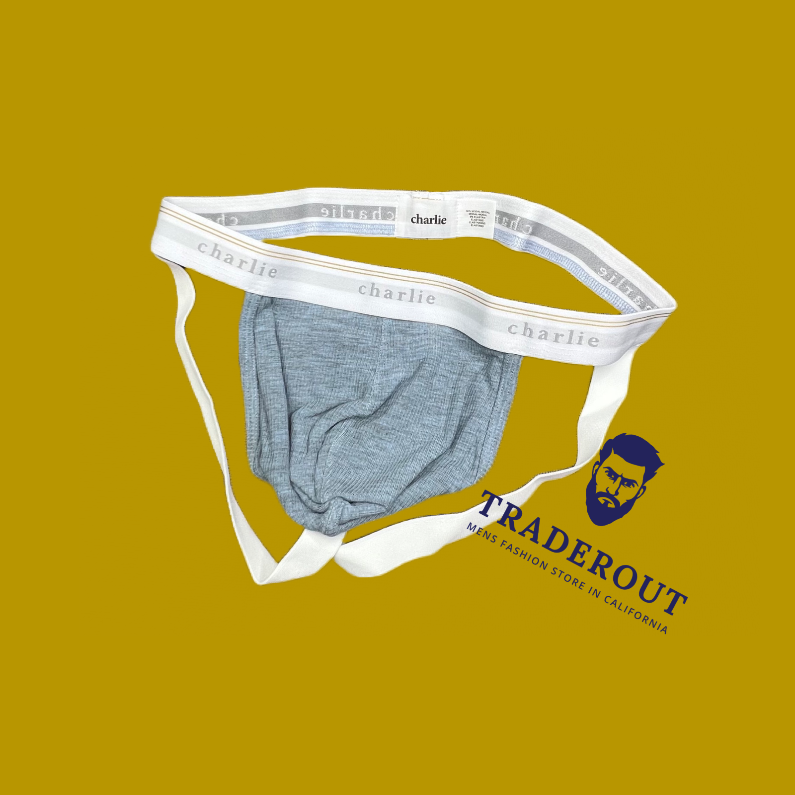 Charlie by matthew zink Men light blue cotton jock jockstrap underwear