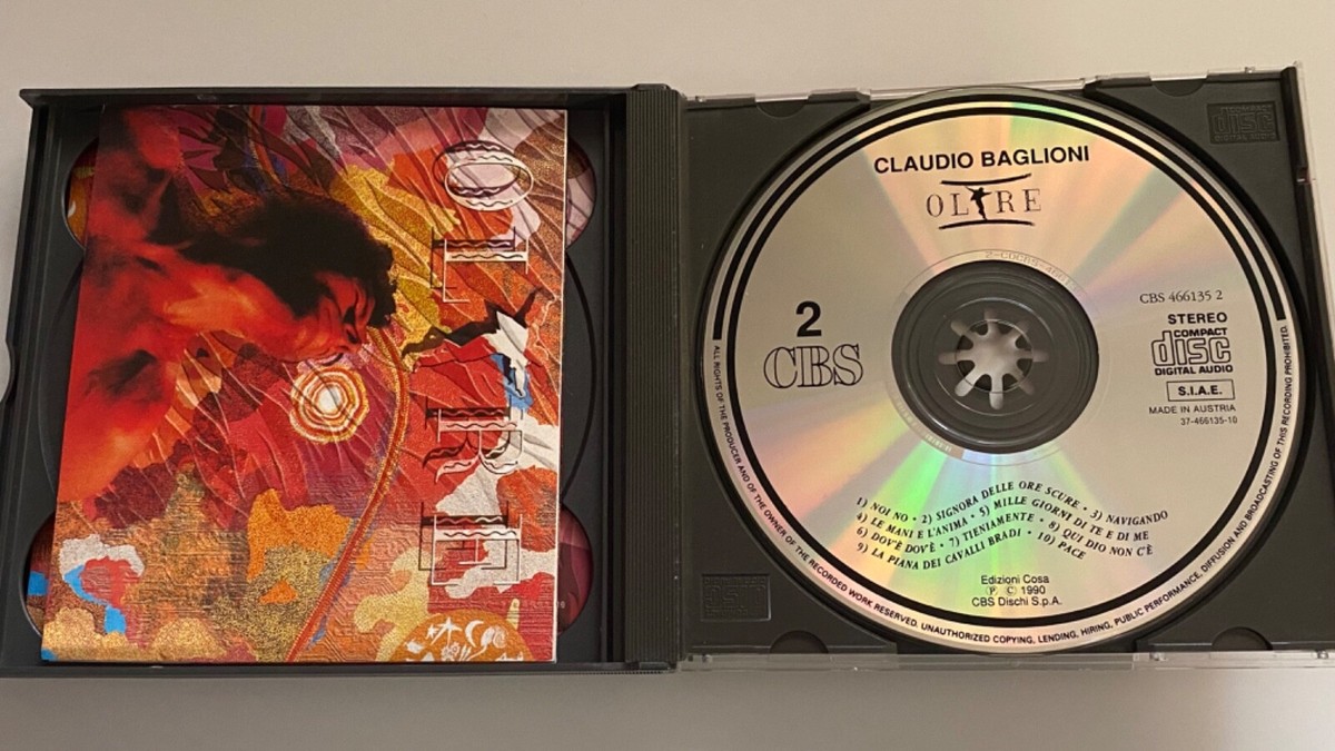 cd Claudio Baglioni oltre - fat box doppio cd con doppio libretto