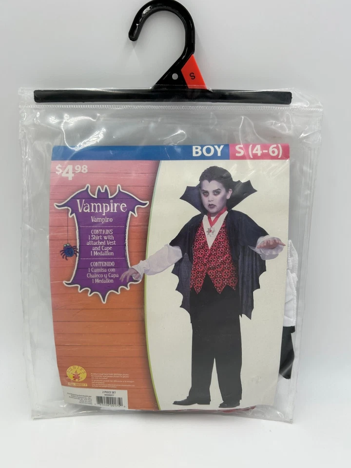 Disfraz de vampiro de Halloween conde Drácula niño pequeño (4-6) Foto 2 de 3