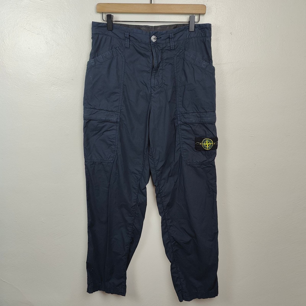 Stone Island Cargo Pants Mens 30 Navy Blue Lightweight Cotton Stretch Type  Lo | eBay
